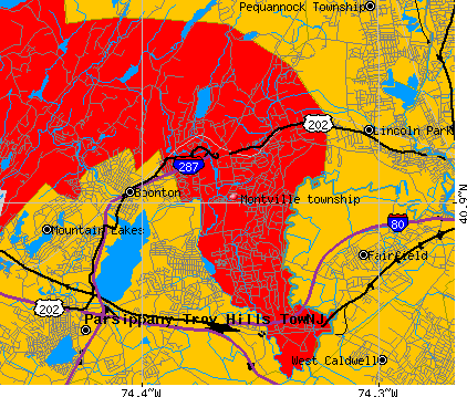 Montville township, NJ map