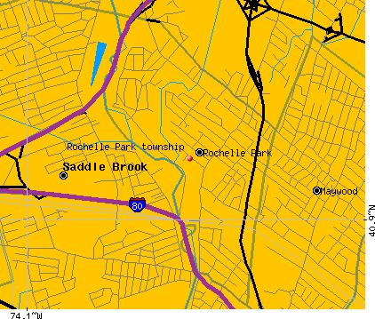 Rochelle Park township, NJ map