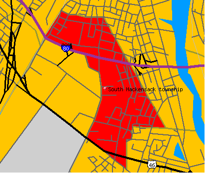 South Hackensack township, NJ map