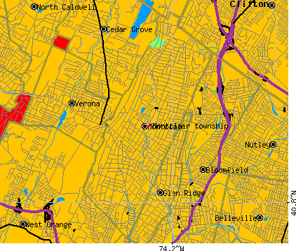 Montclair township, NJ map