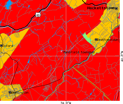 Mansfield township, NJ map