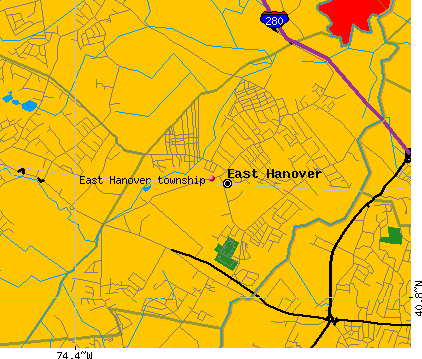 East Hanover township, NJ map