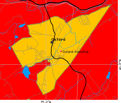 Oxford township, NJ map