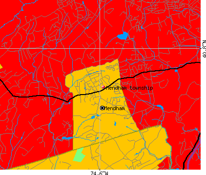 Mendham township, NJ map