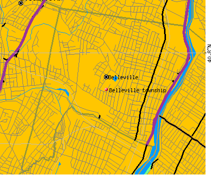 Belleville township, NJ map