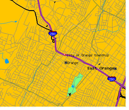 City of Orange township, NJ map