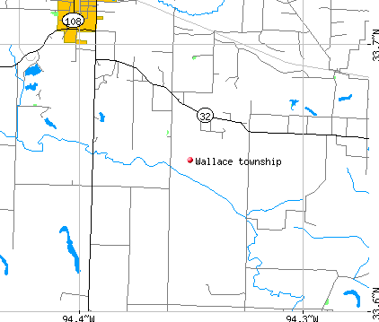 Wallace township, AR map