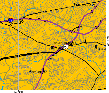Union township, NJ map