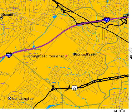 Springfield township, NJ map