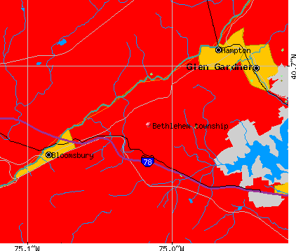 Bethlehem township, NJ map