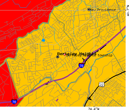 Berkeley Heights township, NJ map