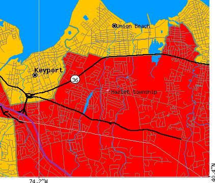 Hazlet township, NJ map