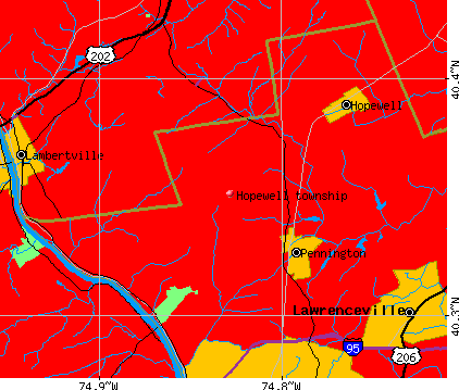 Hopewell township, NJ map
