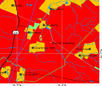 Monroe township, NJ map