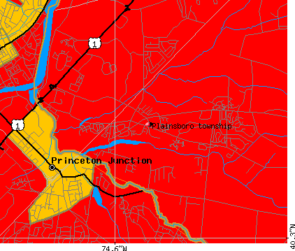 Plainsboro township, NJ map