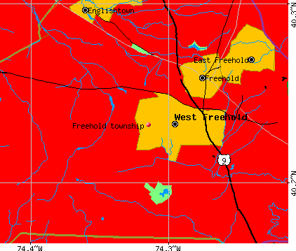Freehold township, NJ map