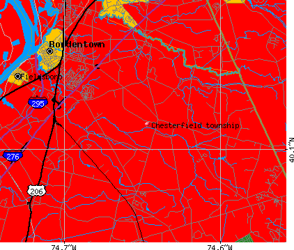 Chesterfield township, NJ map