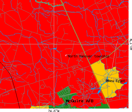 North Hanover township, NJ map