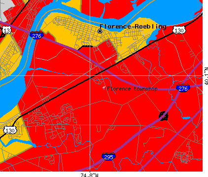 Florence township, NJ map