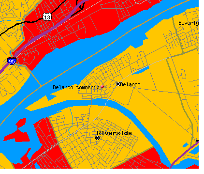 Delanco township, NJ map