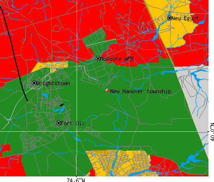 New Hanover township, NJ map