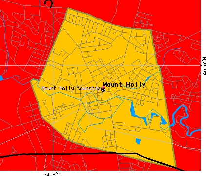 Mount Holly township, NJ map