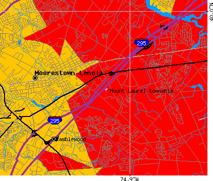Mount Laurel township, NJ map