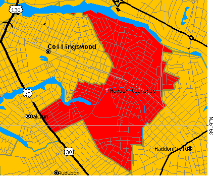 Haddon township, NJ map