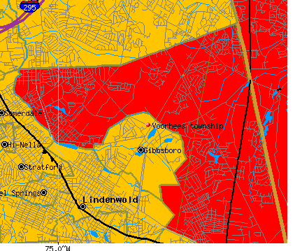 Voorhees township, NJ map