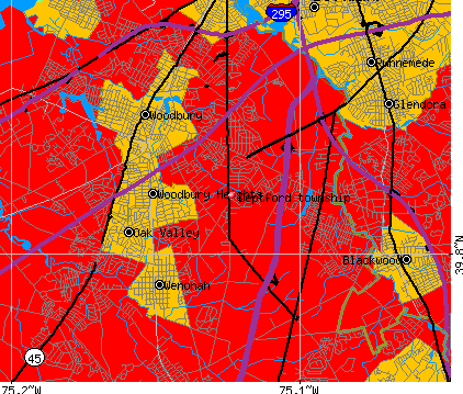 Deptford township, NJ map
