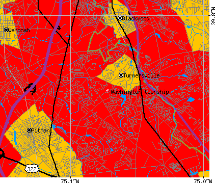 Washington township, NJ map