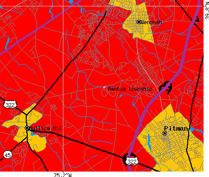 Mantua township, NJ map