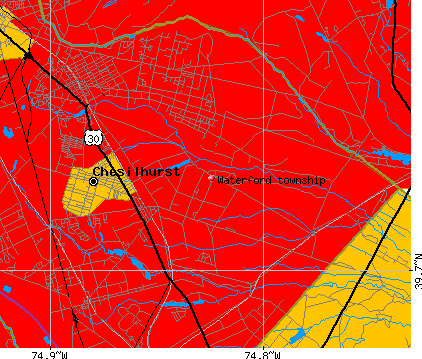 Waterford township, NJ map