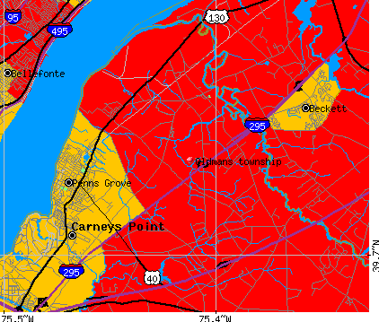 Oldmans township, NJ map