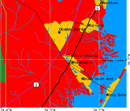 Stafford township, NJ map