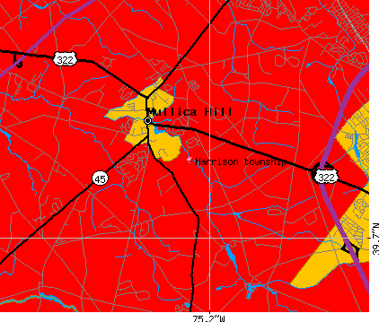 Harrison township, NJ map