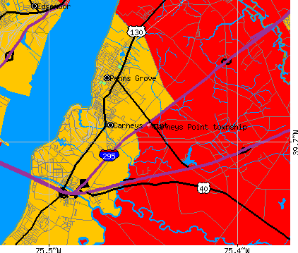 Carneys Point township, NJ map