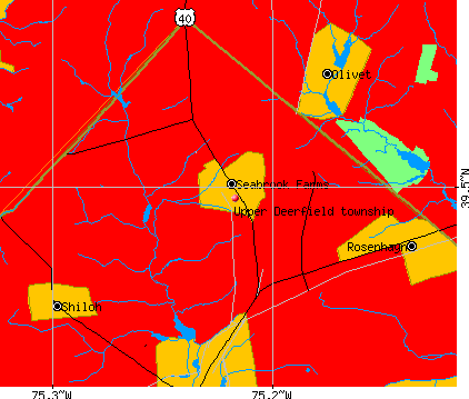 Upper Deerfield township, NJ map