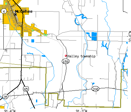 Halley township, AR map