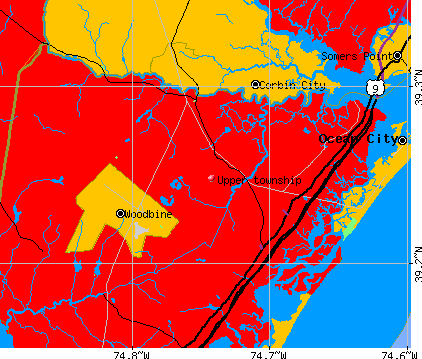Upper township, NJ map
