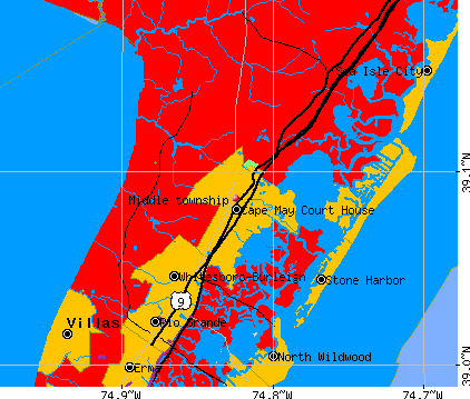 Middle township, NJ map