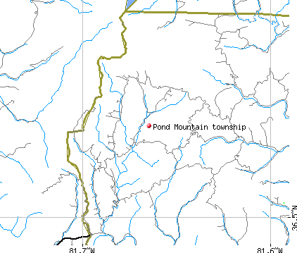 Pond Mountain township, NC map