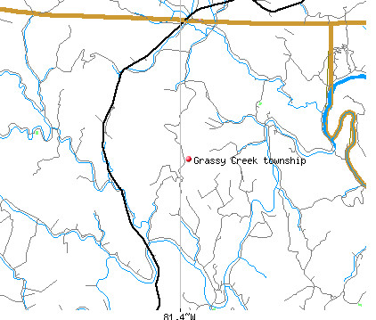 Grassy Creek township, NC map
