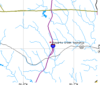 Stewarts Creek township, NC map