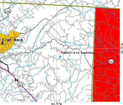 Westfield township, NC map