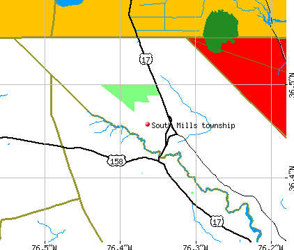 South Mills township, NC map