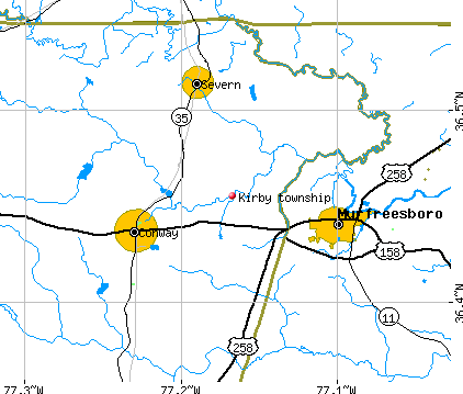 Kirby township, NC map