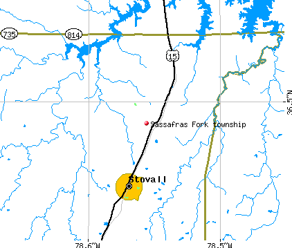 Sassafras Fork township, NC map