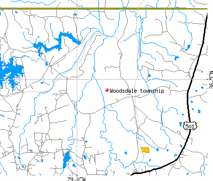 Woodsdale township, NC map