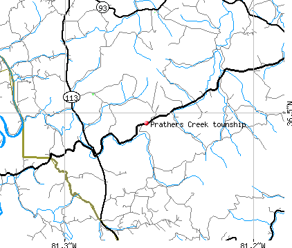 Prathers Creek township, NC map
